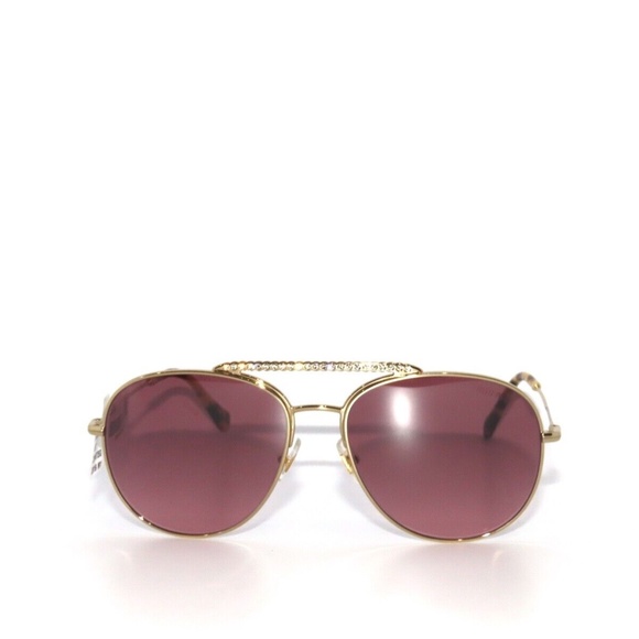 Miu Miu Miumiu 53V 53 ZVN-TEG Pale Gold Grad. Pink Mirror Silver Sunglasses - Picture 2 of 3